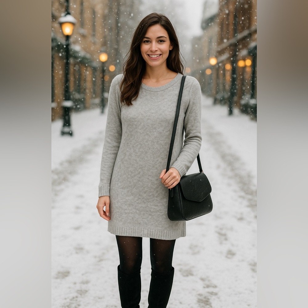 Marina Luna Wool Blend Pullover - Gray
